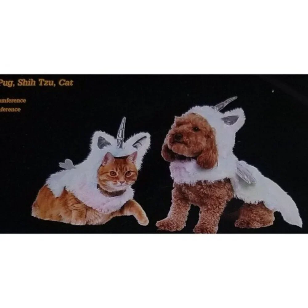 NEW Unicorn Costume 1pc Pet Size Small Cat Dog (10-20 lb) Halloween Vibrant Life